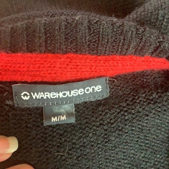 Vintage🧚♀️black ugly Christmas polar bear with polka dot print sweater size M - Picture 9 of 15